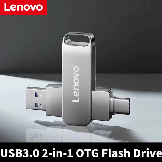 2024 Lenovo 16TB USB 3.1 Flash Drive High Speed Transfer Metal Pendrive Memory Card Pendrive Flash Disk Memoria Waterproof Stick