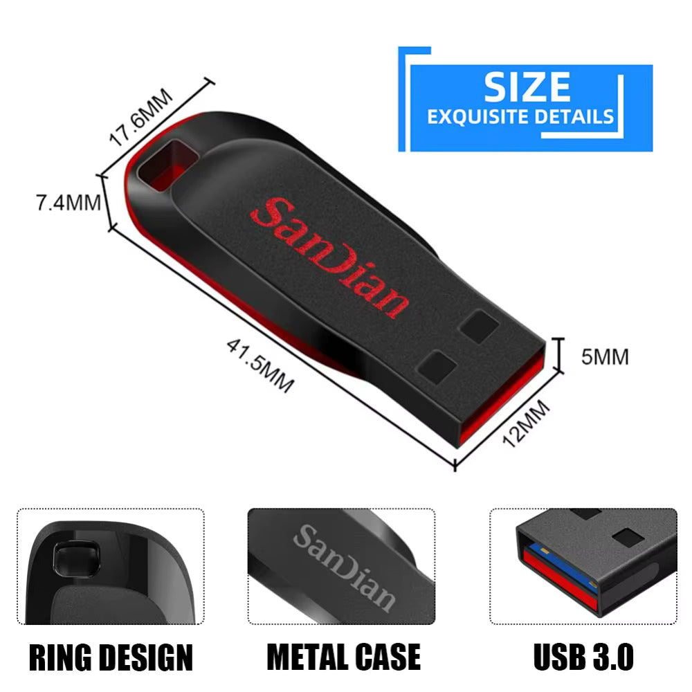 Original USB3.1 USB Flash Drive 2TB 1TB 512GB 256GB Pen Drive Memory Stick 128GB Usb Drive U Disk Mini Pendrive External Storage