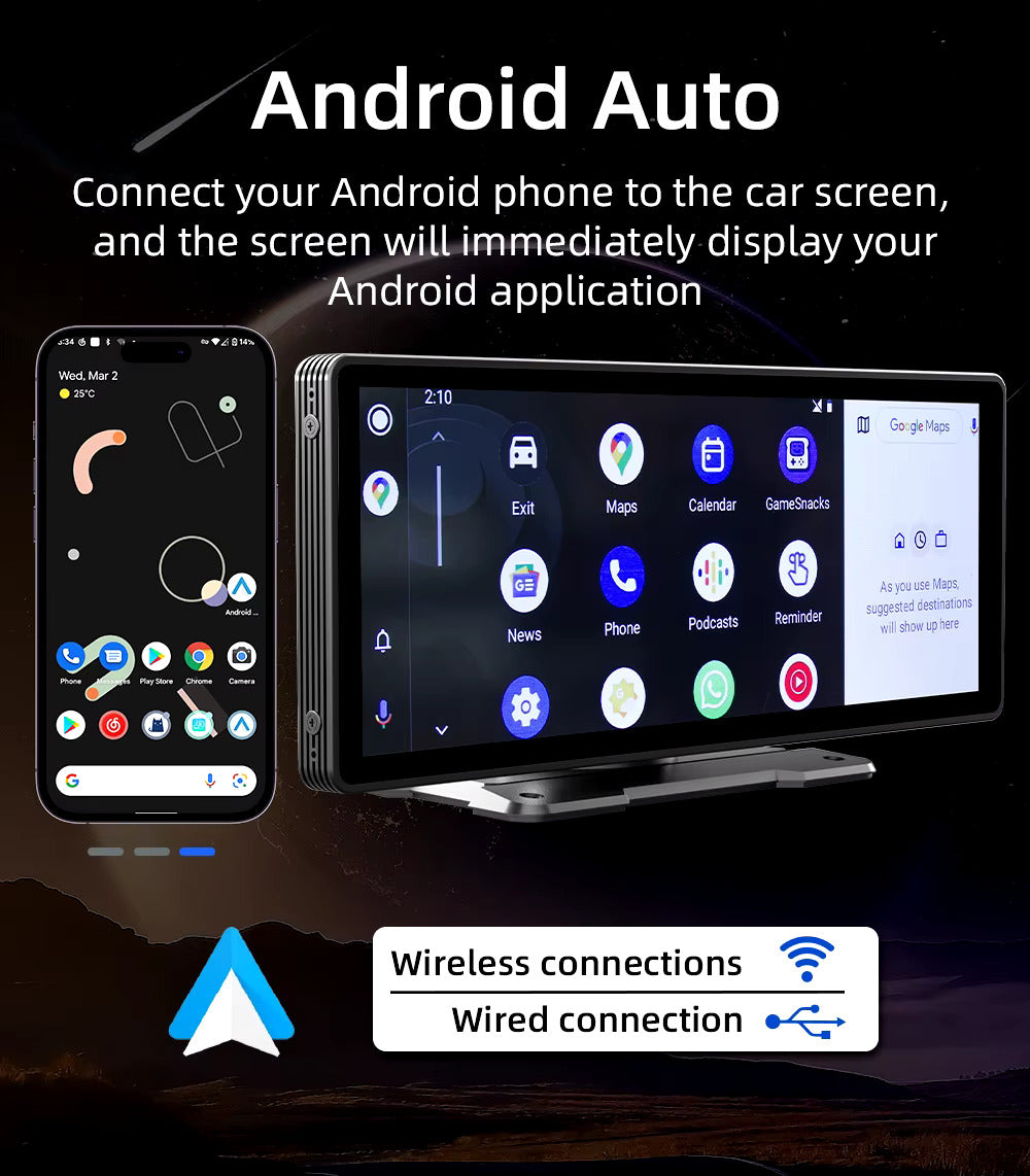 Universal 10.26” Screen Car Radio Multimedia WIFI Video Player Wireless Carplay Screen for Apple Or Android